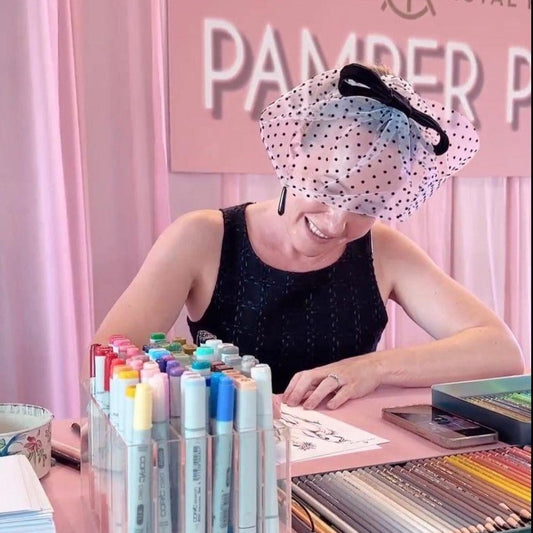 Illustrator Alexandra Nea in No Other Love Headpiece by Lauren J Ritchie Millinery