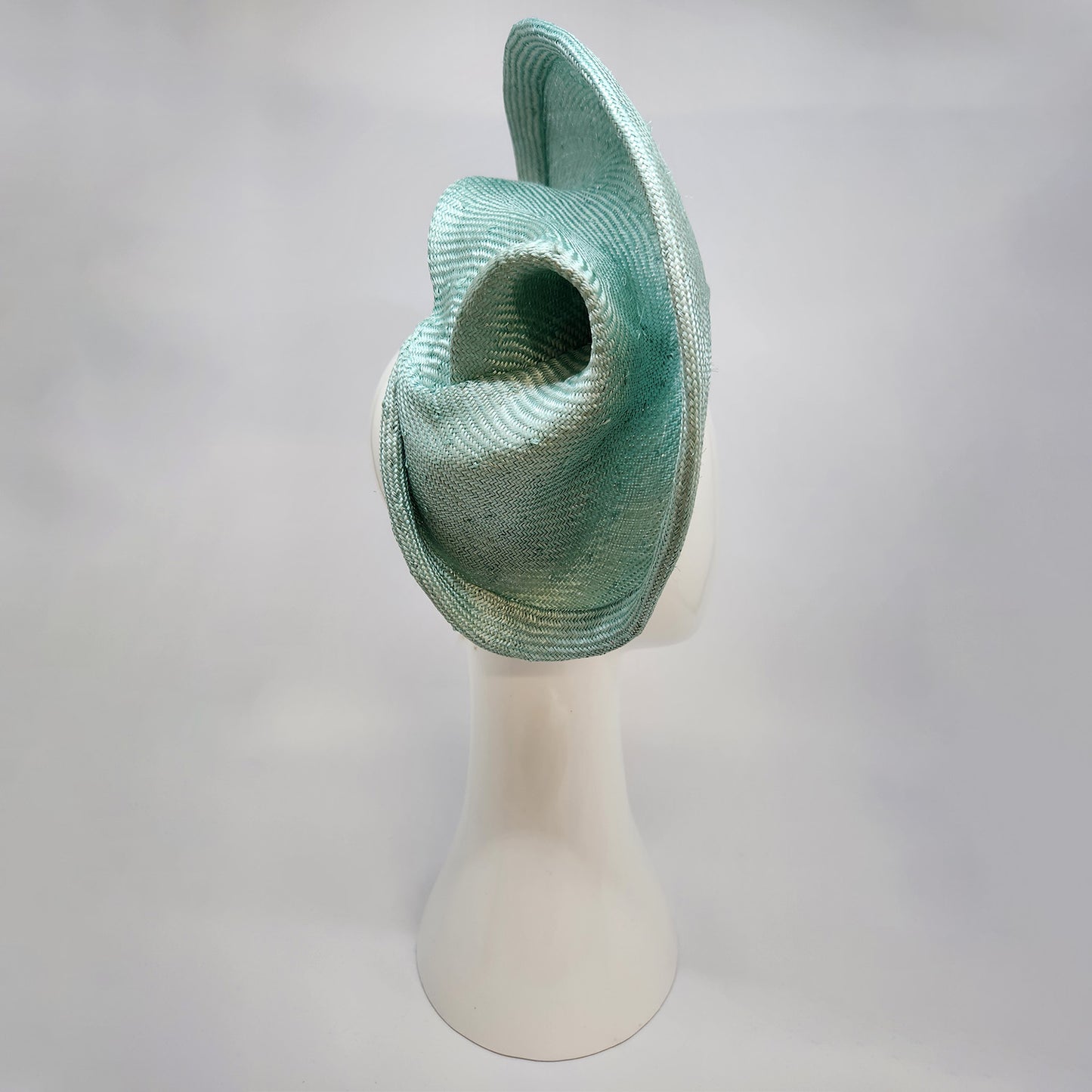 Calla Bloom draped mint parisial headpiece