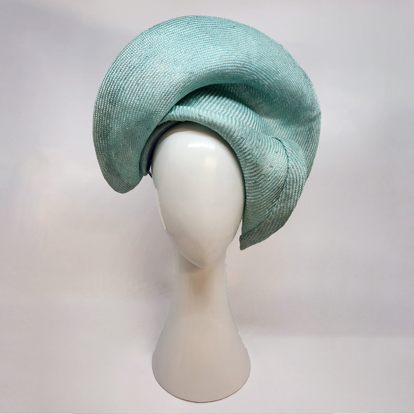 Calla Bloom draped mint parisial headpiece