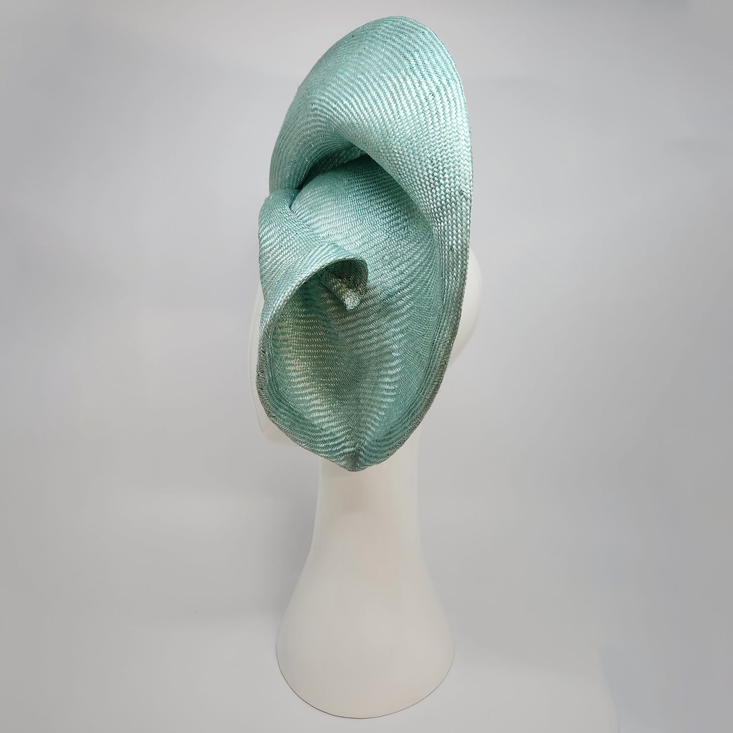 Calla Bloom draped mint parisial headpiece