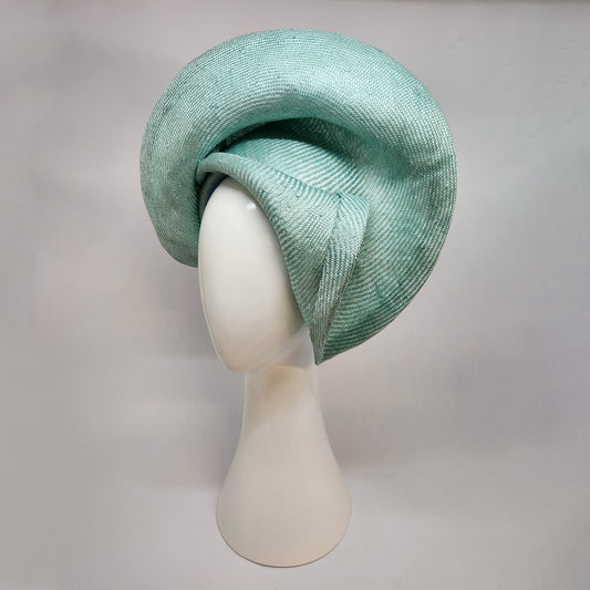 Calla Bloom draped mint parisial headpiece