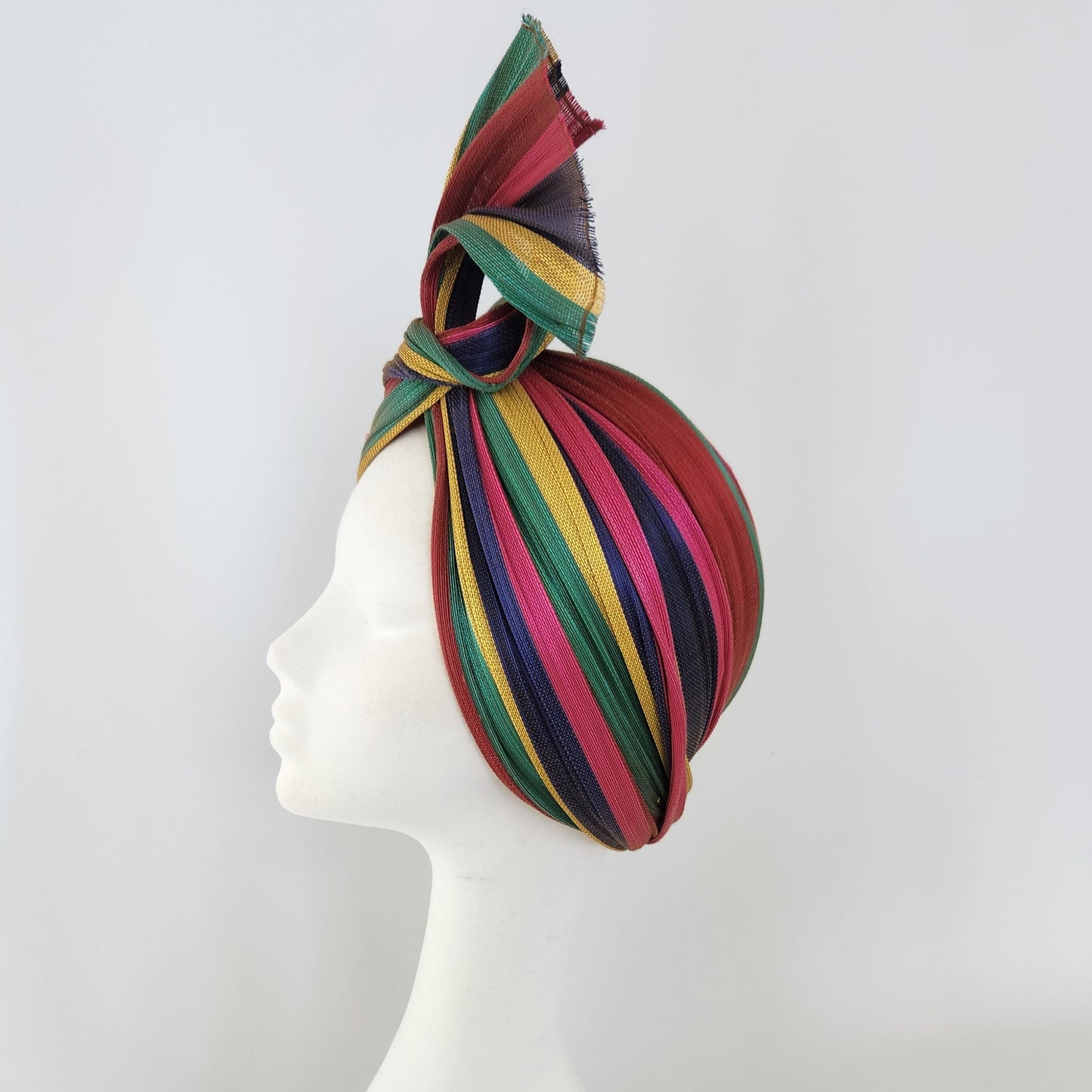 Celine Striped Rainbow Jinsin Turban