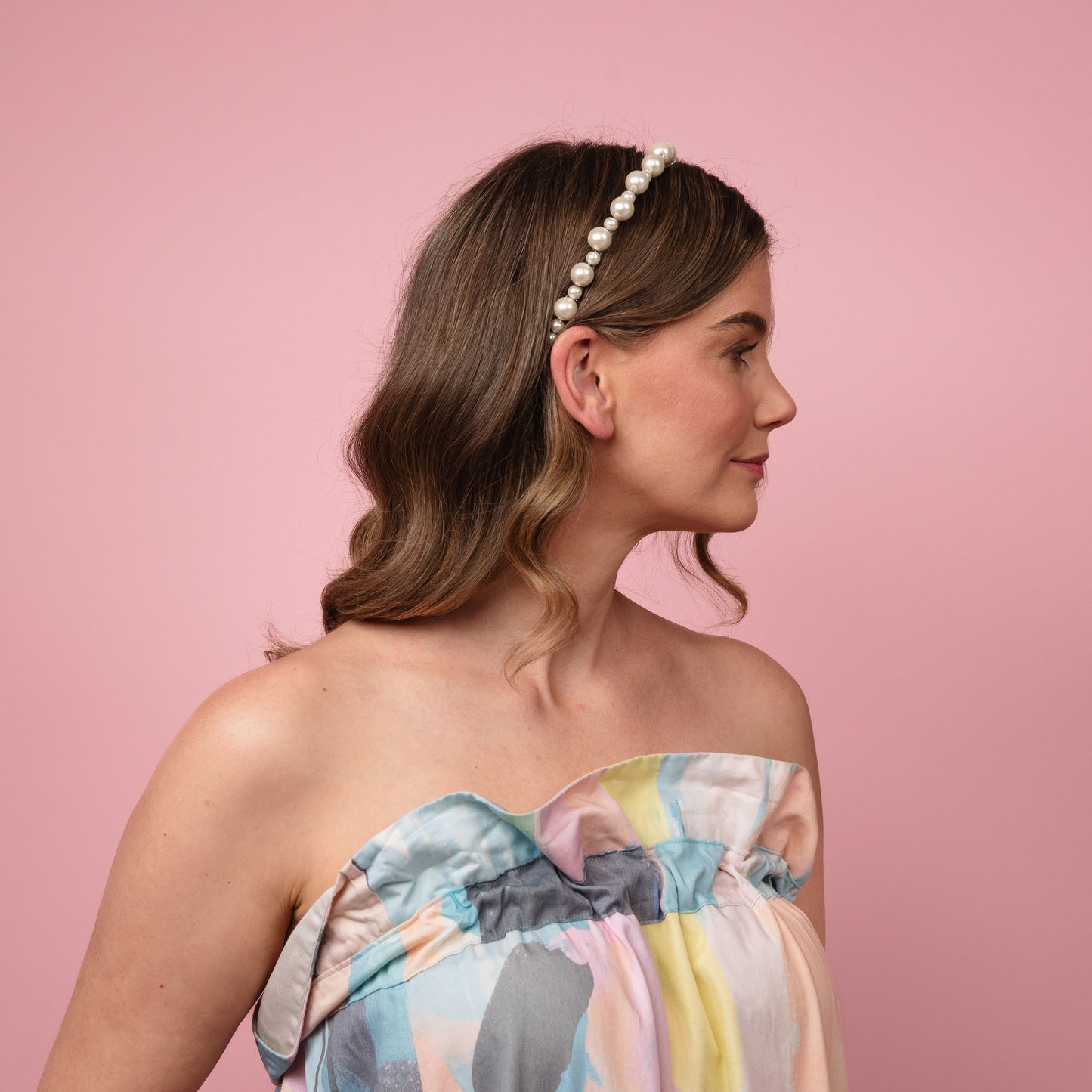 Kitty Pearl and Silver Headband