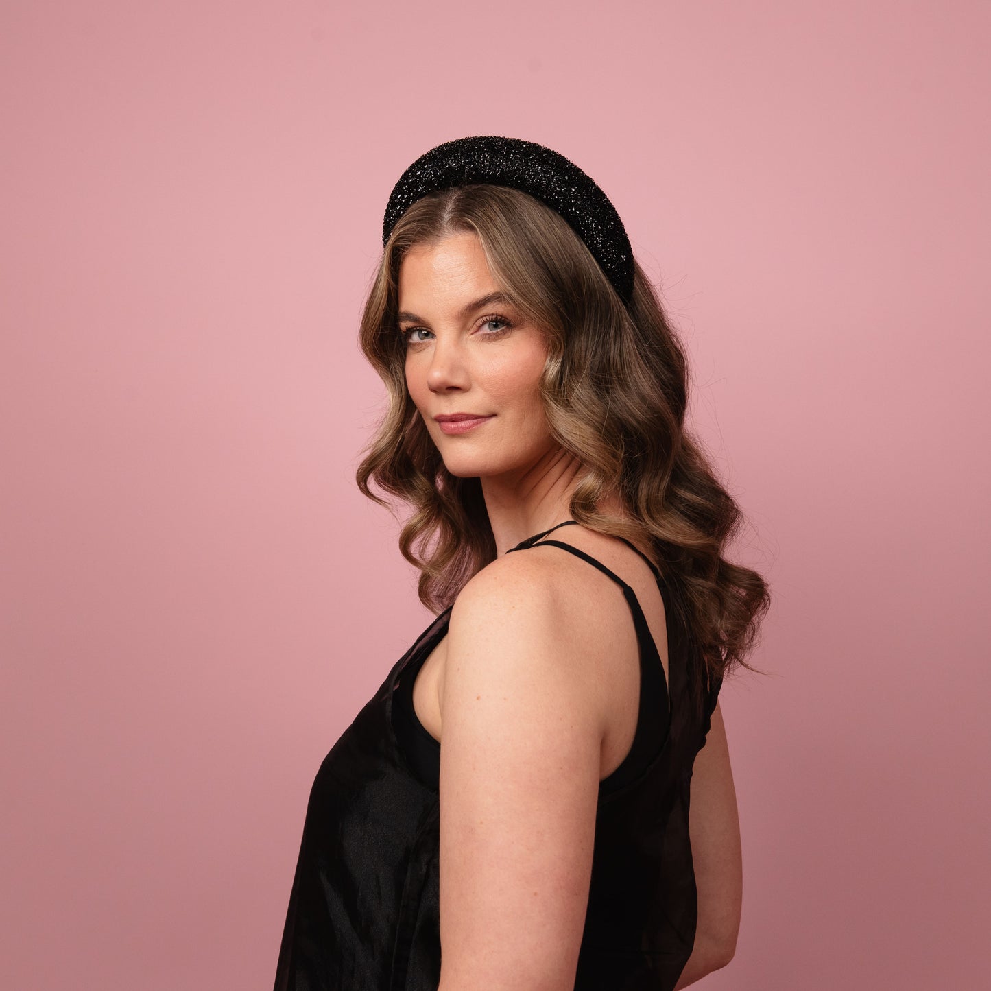 Eve Black Metallic Headband