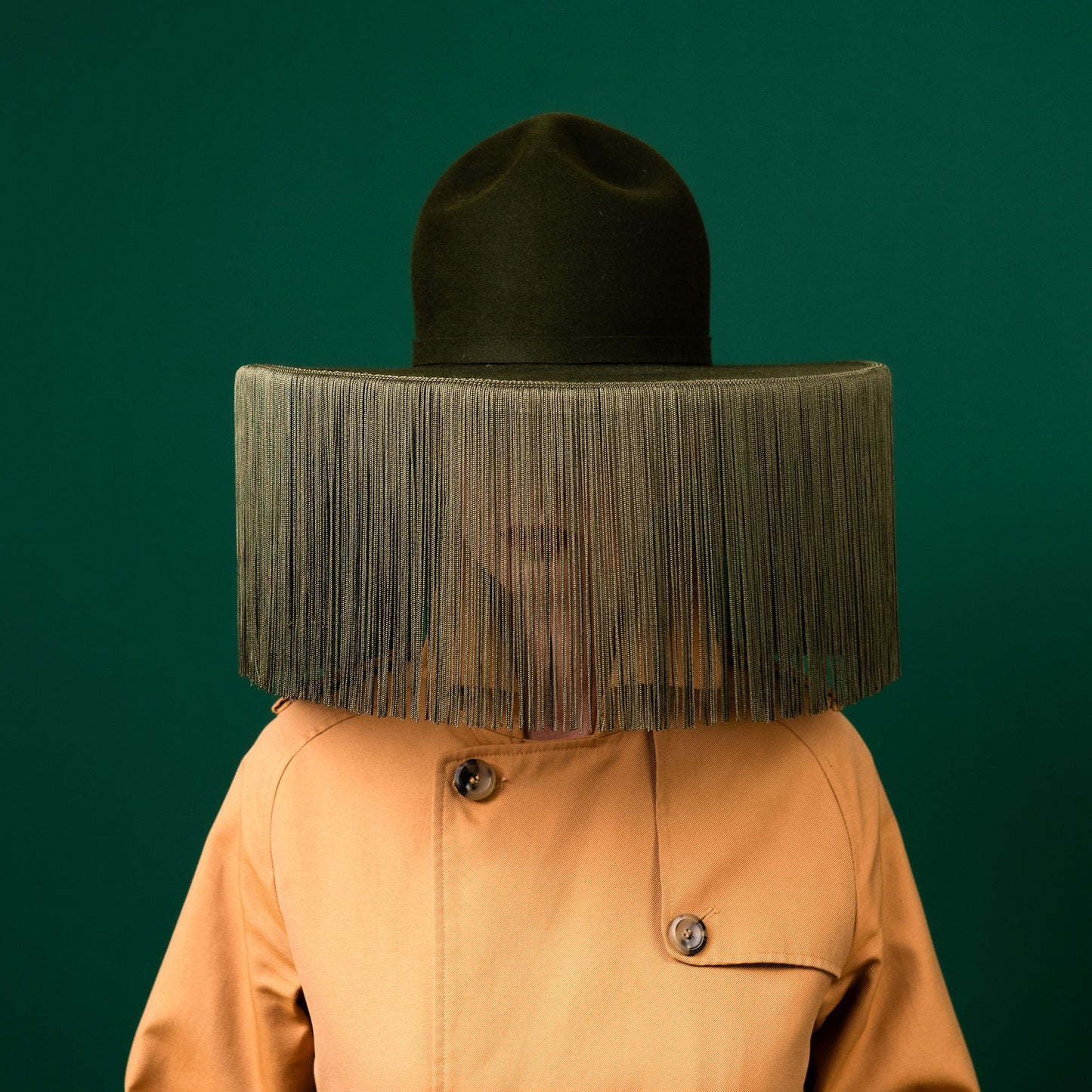 Gapsted Green Western style Felt Hat with green tassel on brim edge Winter Racewear Hat