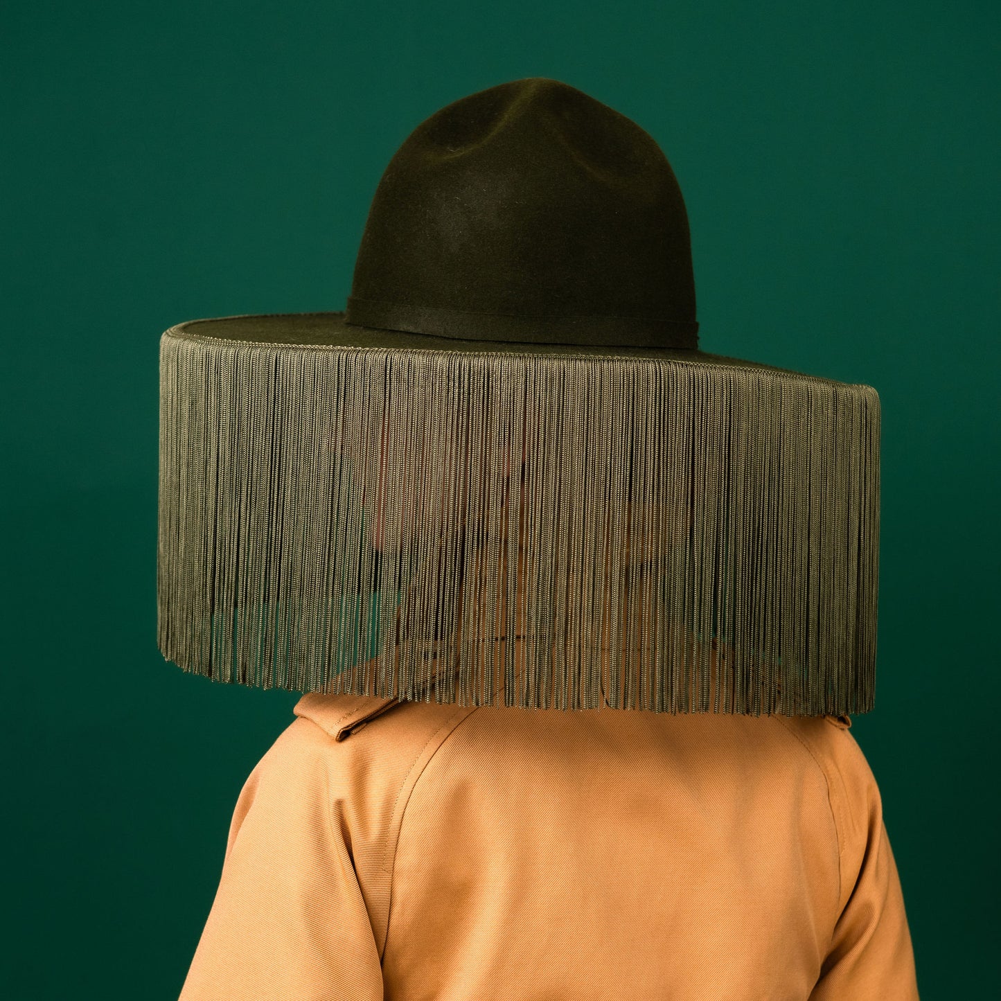 Gapsted Green Western style Felt Hat with green tassel on brim edge Winter Racewear Hat