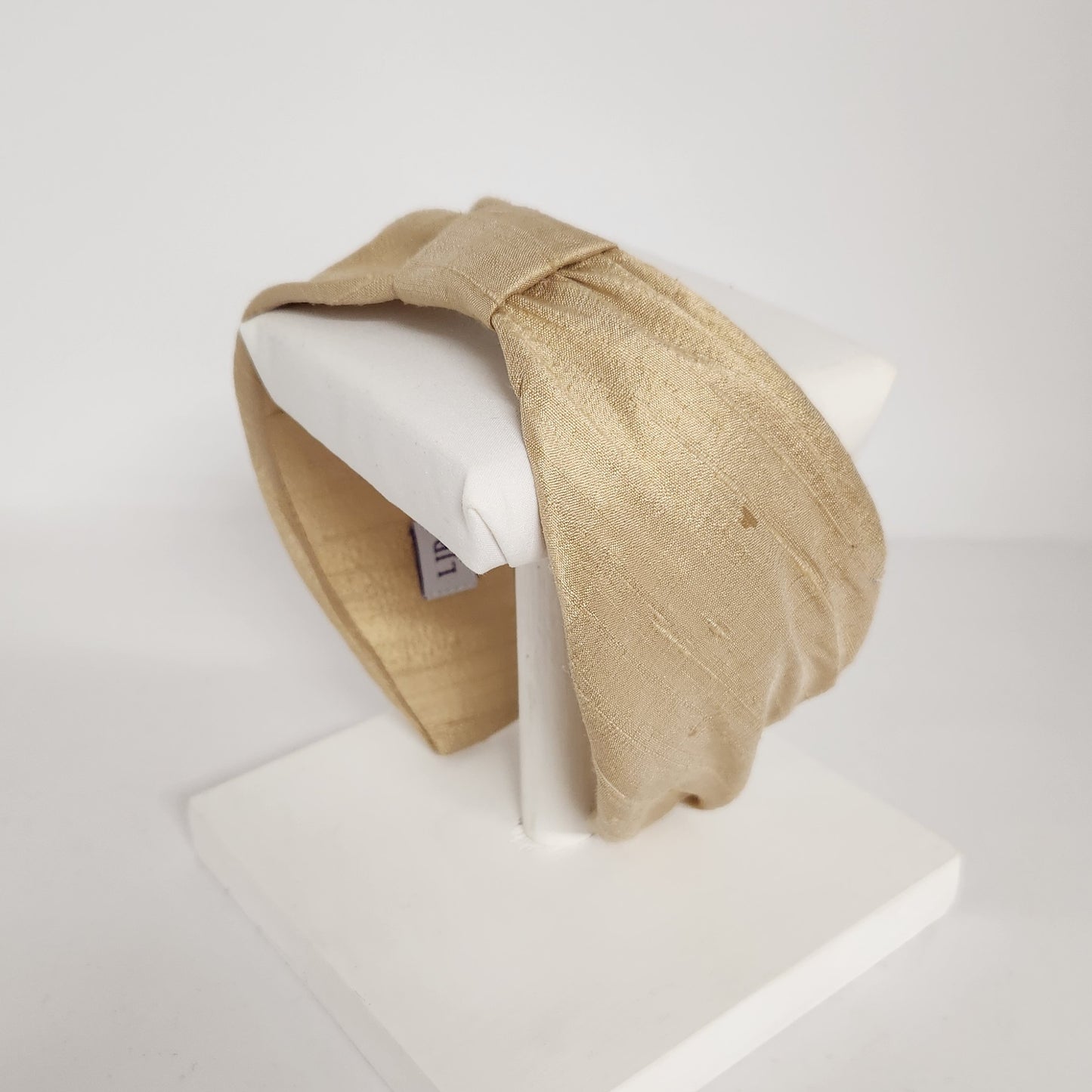 Georgie Ivory Silk Turban Headband for Lulu