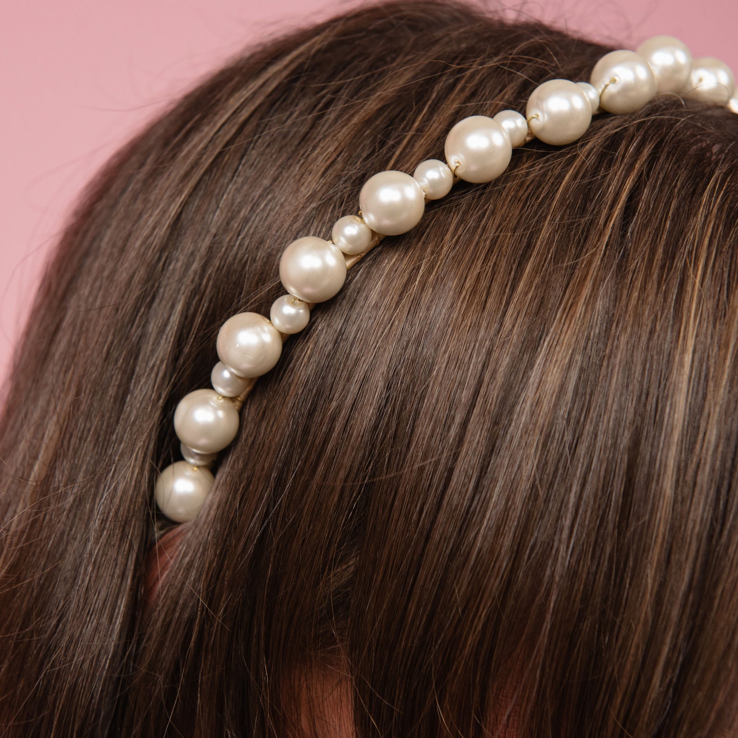 Kitty Pearl and Gold Headband
