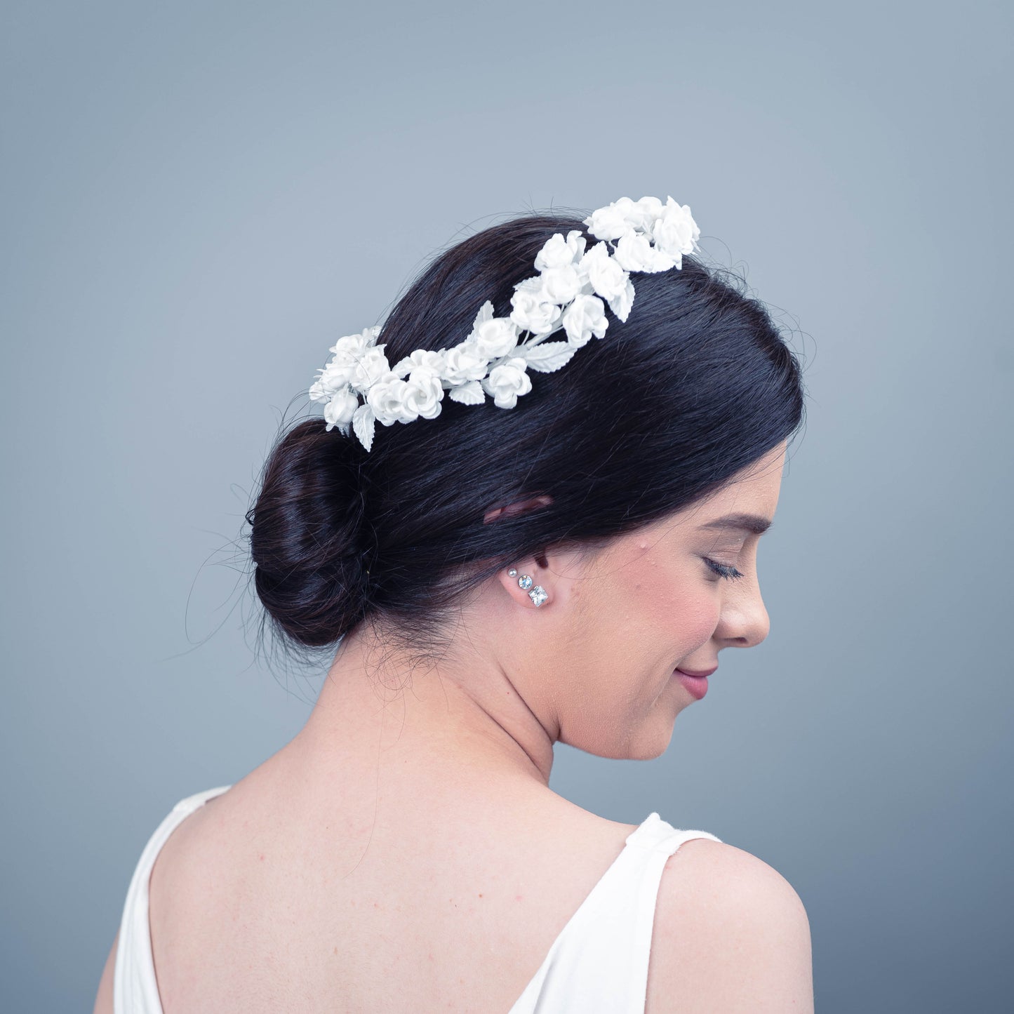 Come What May Floral Ring Headpiece
