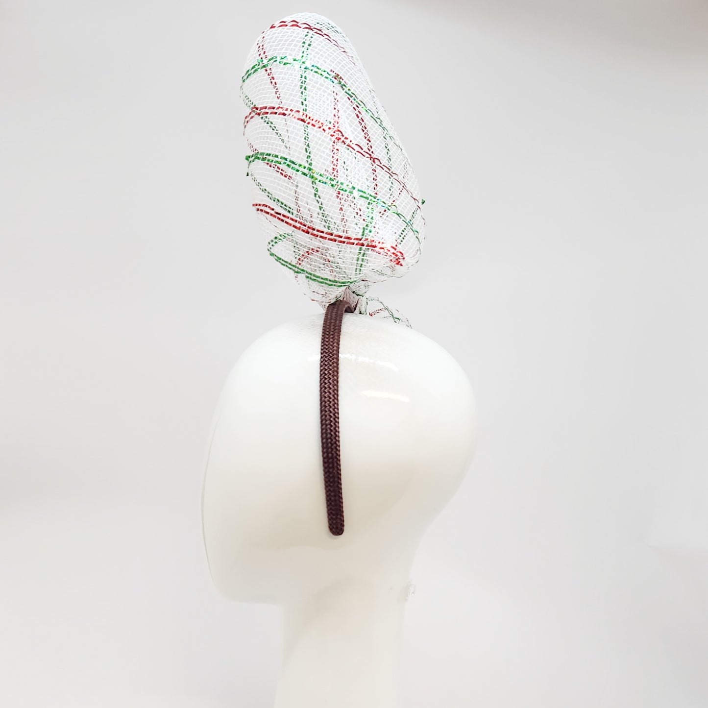 Peppermint Candy Cane Large Bow Headband