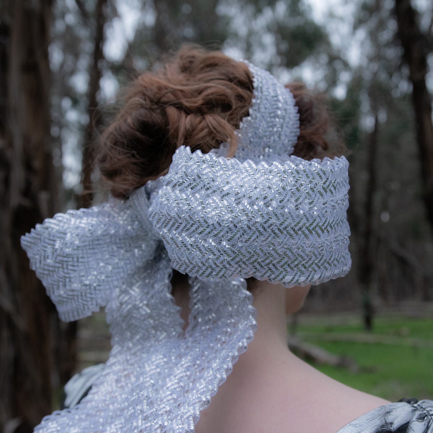 Kora Silver Bow Headpiece