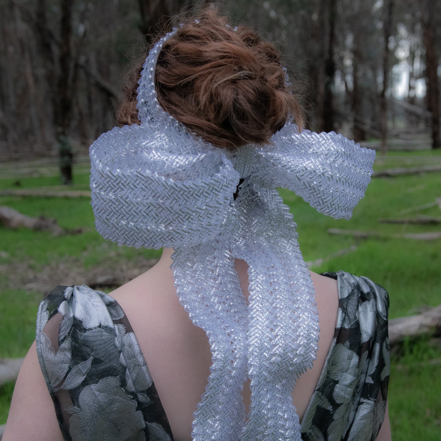 Kora Silver Bow Headpiece