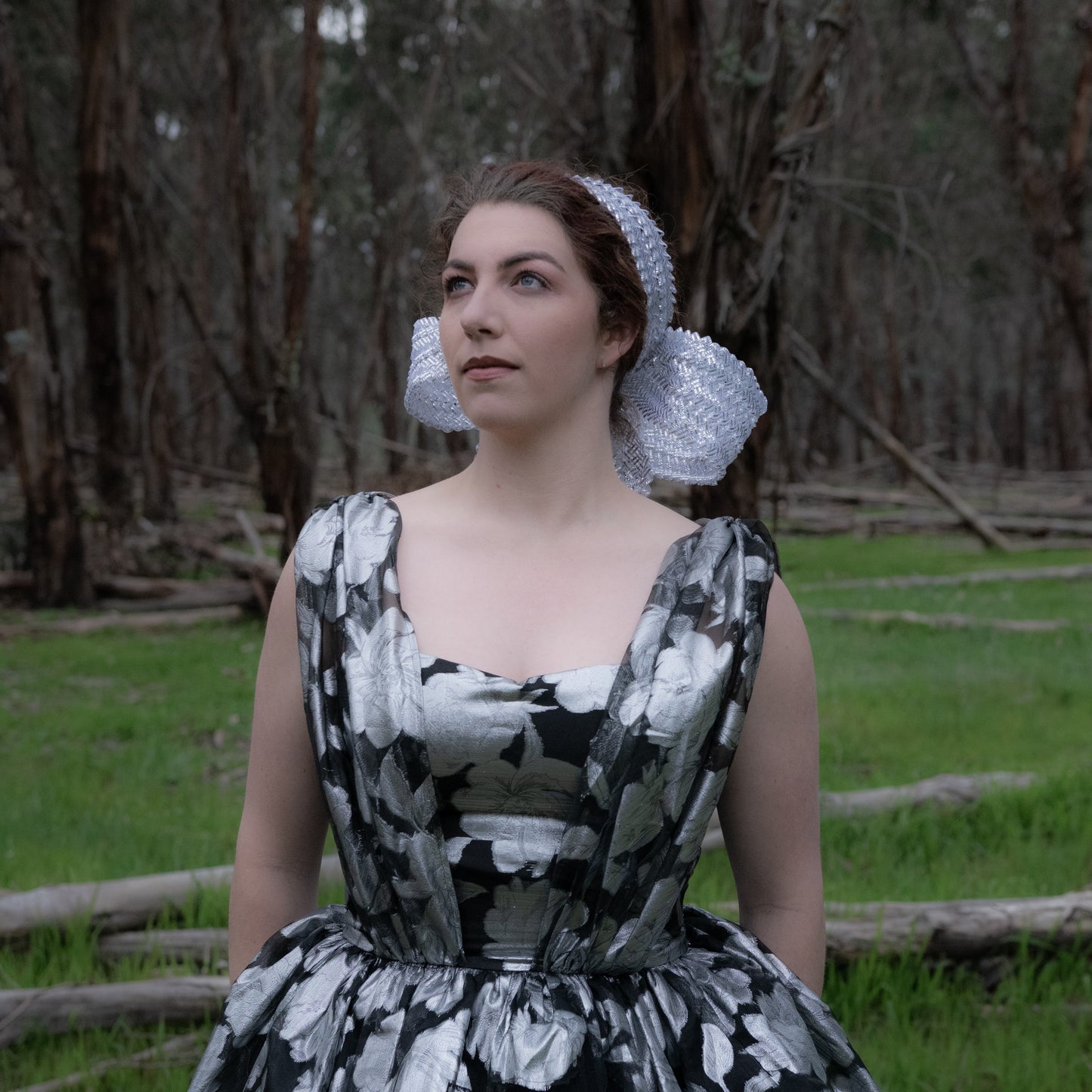 Kora Silver Bow Headpiece