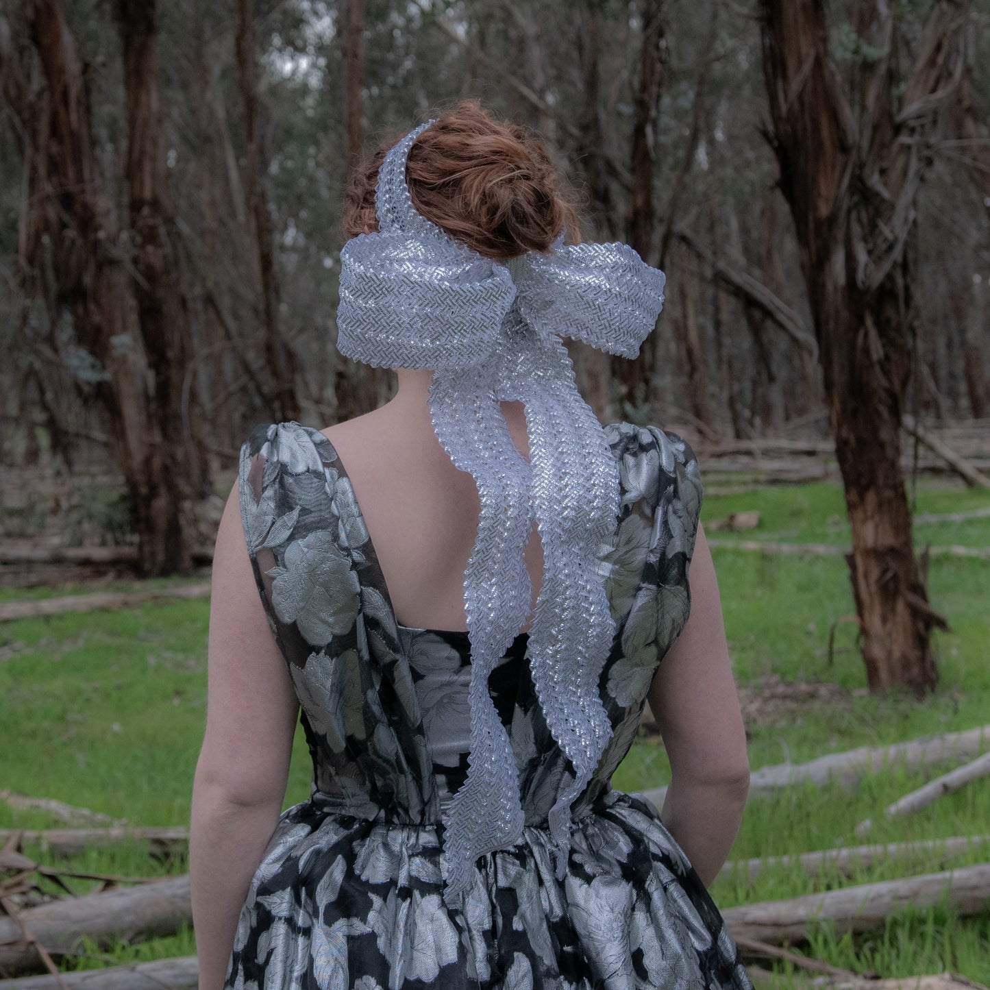 Kora Silver Bow Headpiece