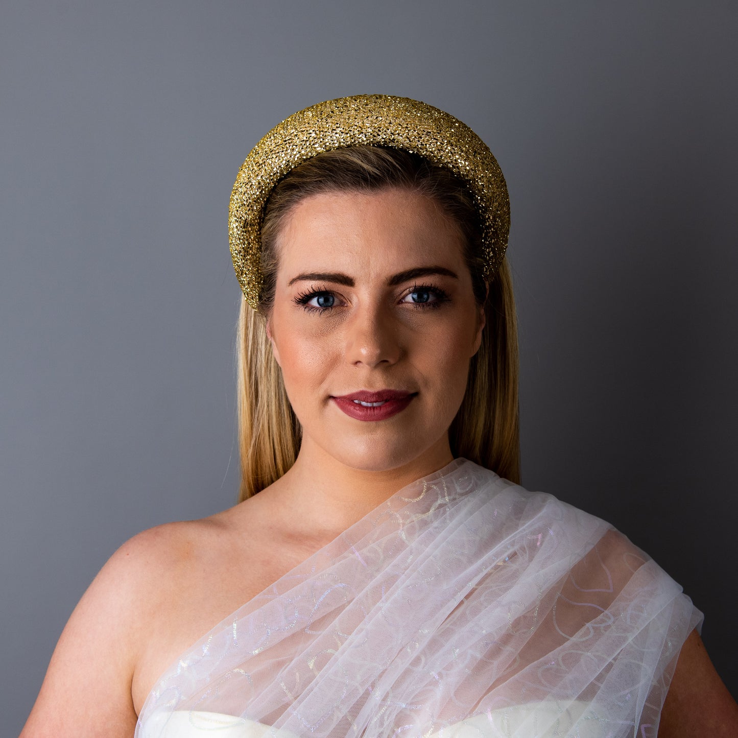 Crazy in Love Metallic Gold Wedding Crown Headband