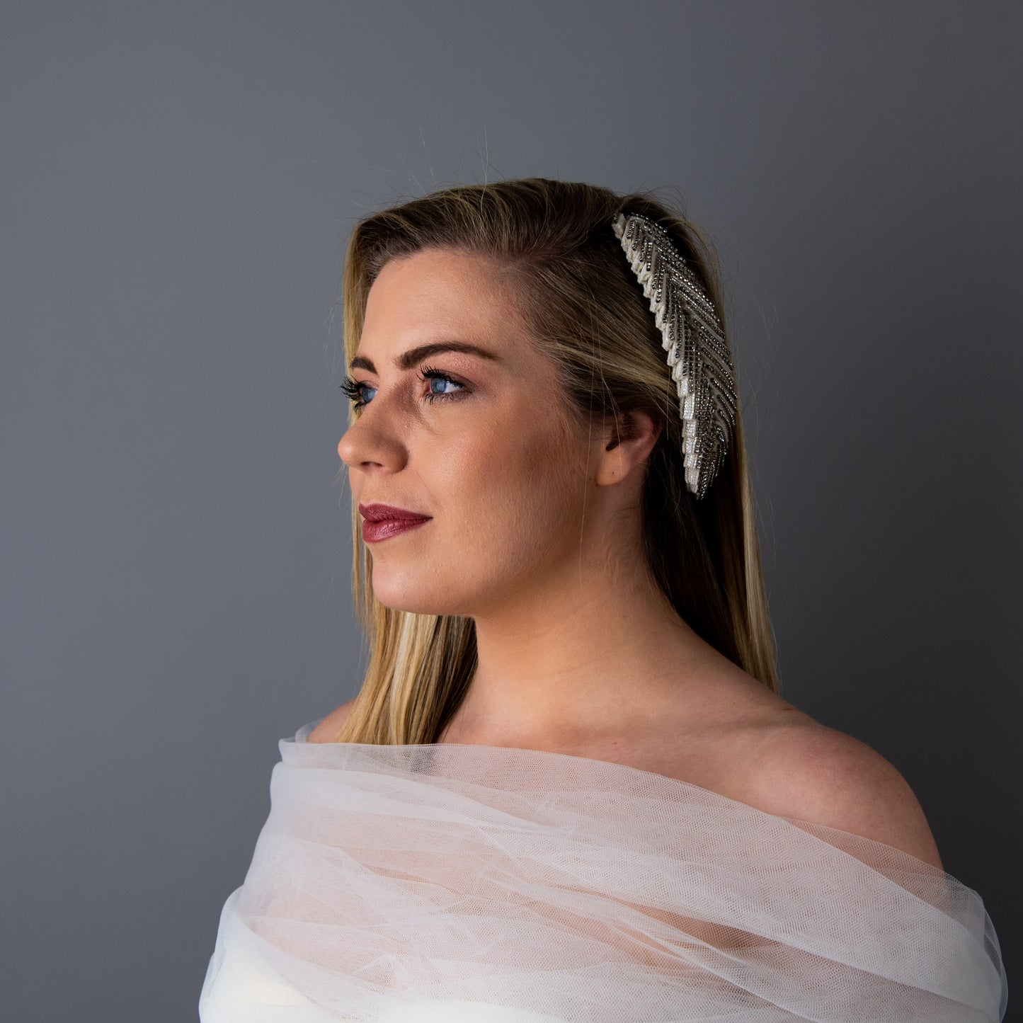 Only One for Me Beaded Wedding Headpiece