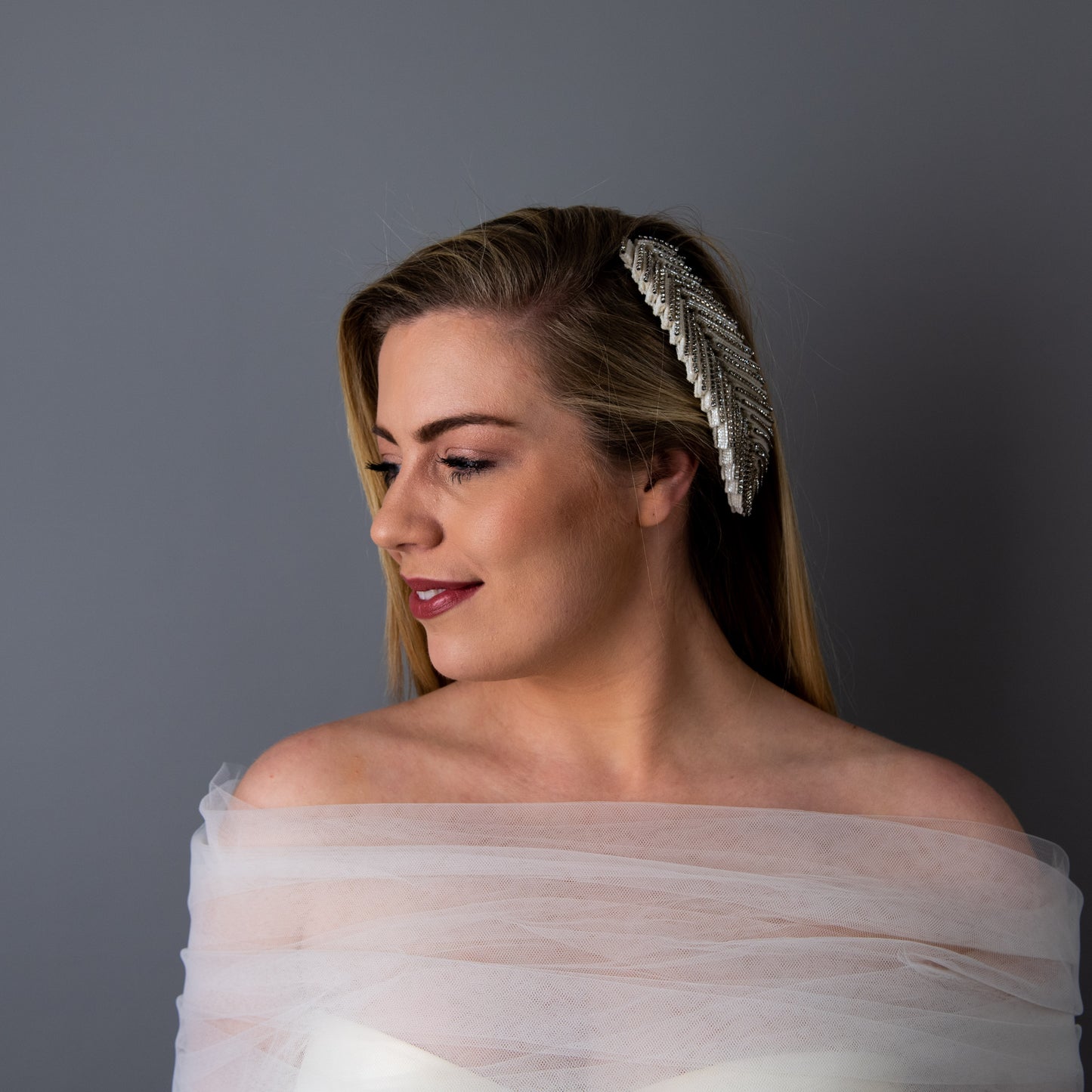 Only One for Me Beaded Wedding Headpiece