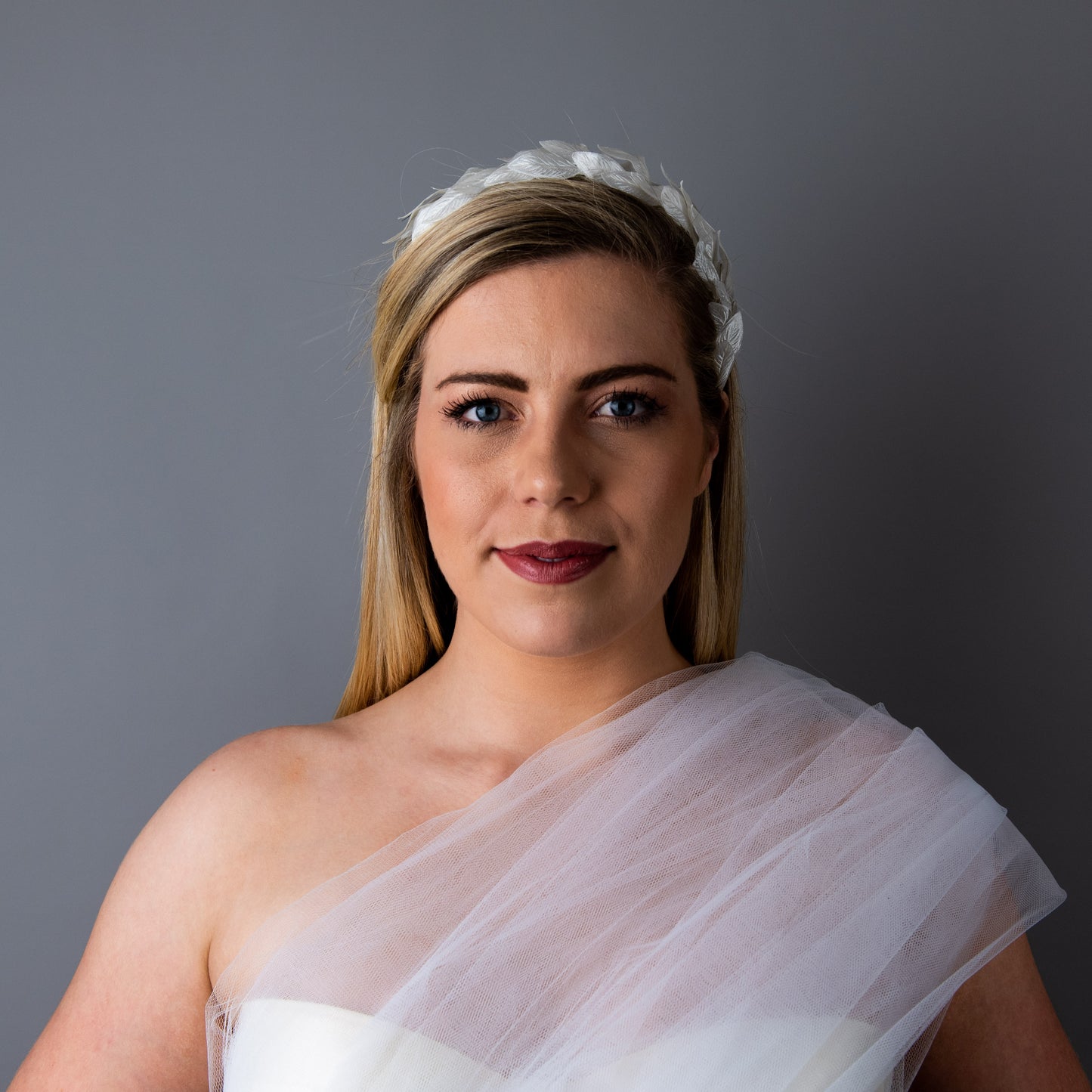 Everlasting Love Silk Pixie Leaf Bridal Headpiece