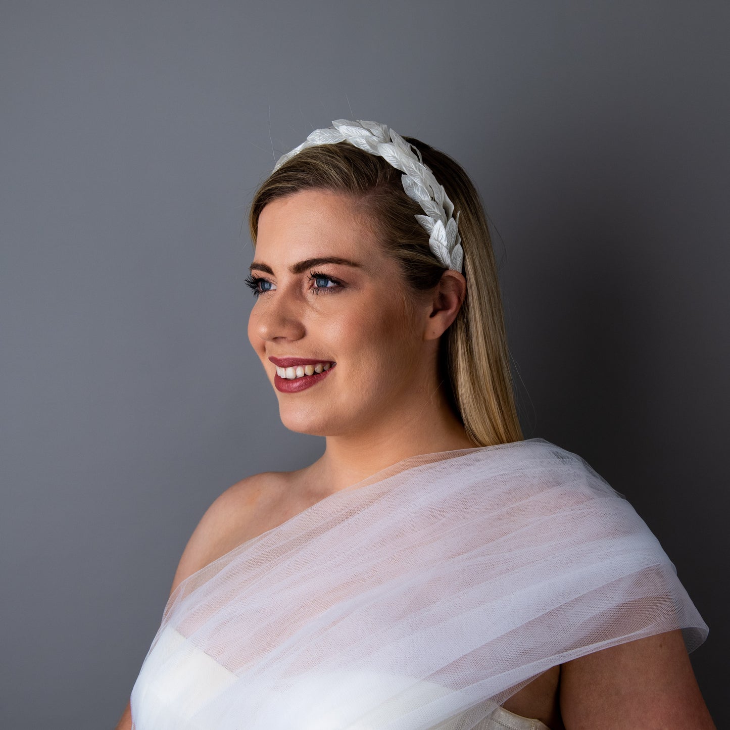 Everlasting Love Silk Pixie Leaf Bridal Headpiece
