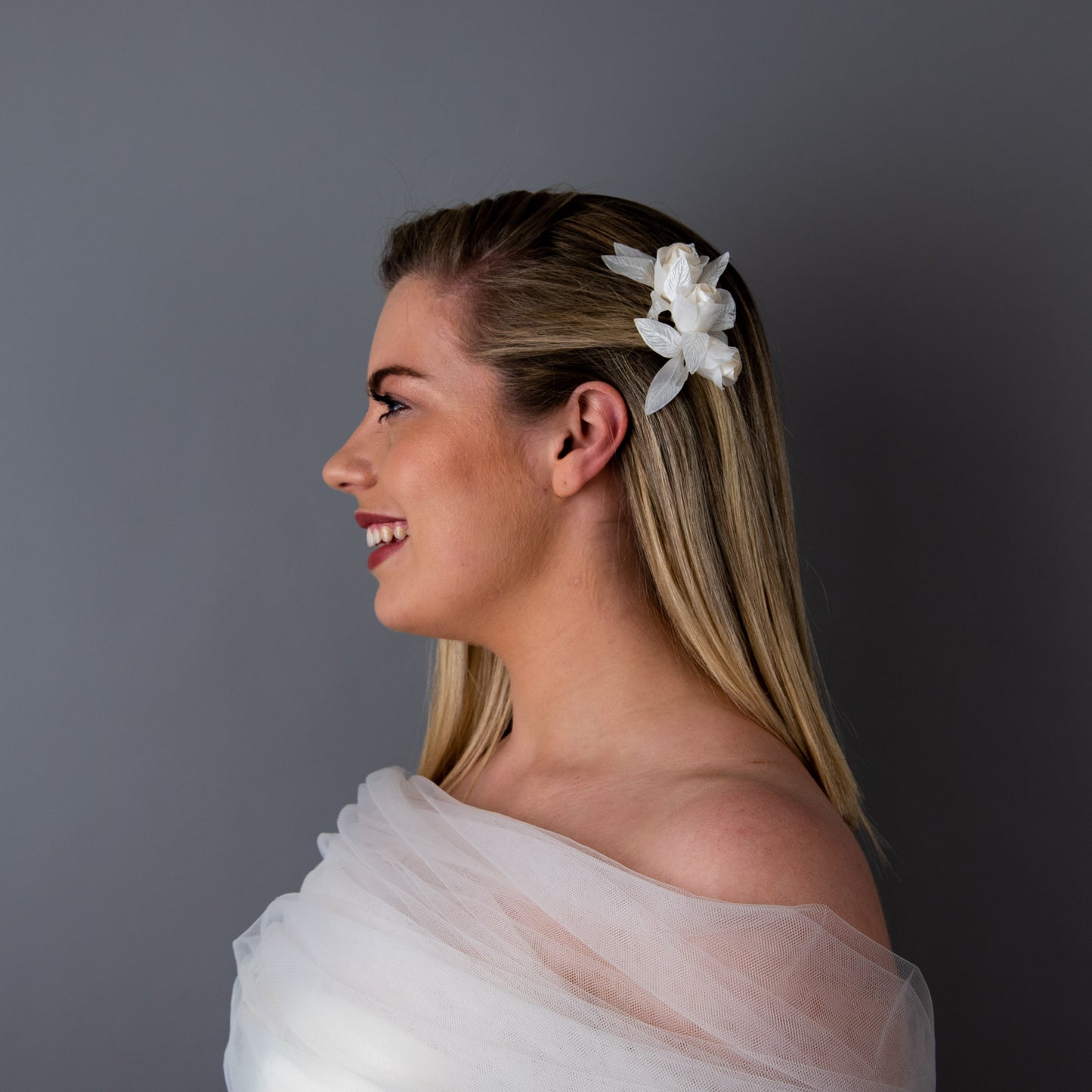 You're Everything silk floral wedding comb headpiece