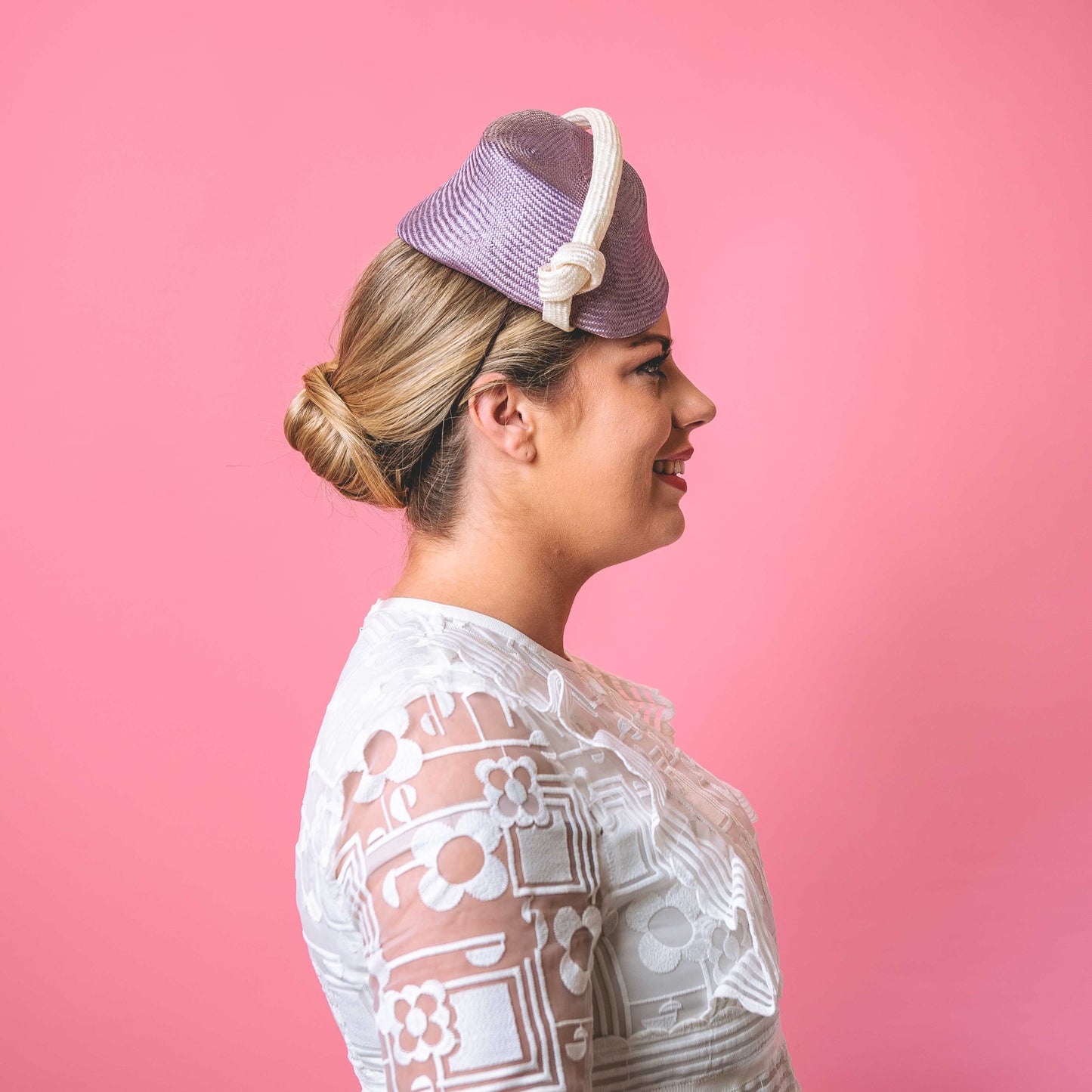 Mavis headpiece with knot trim