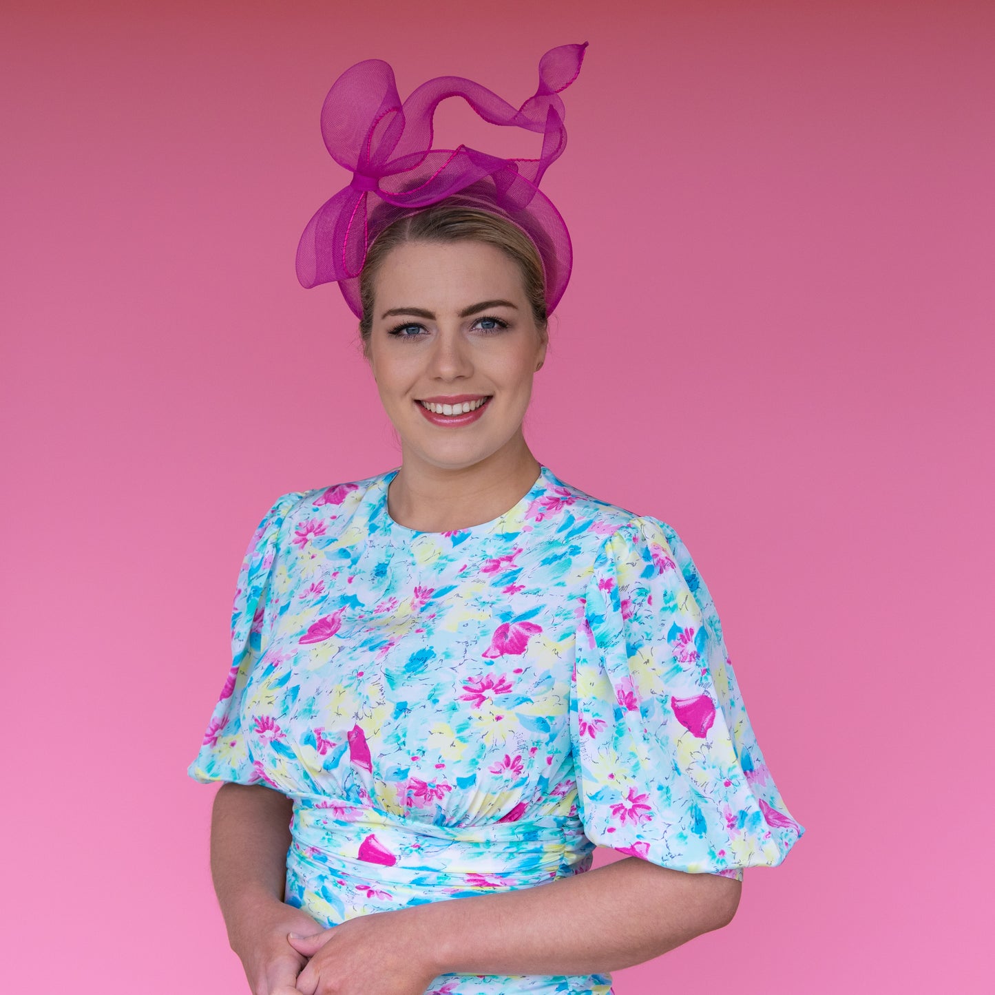 Oxley Bow Halo Headband in Pink
