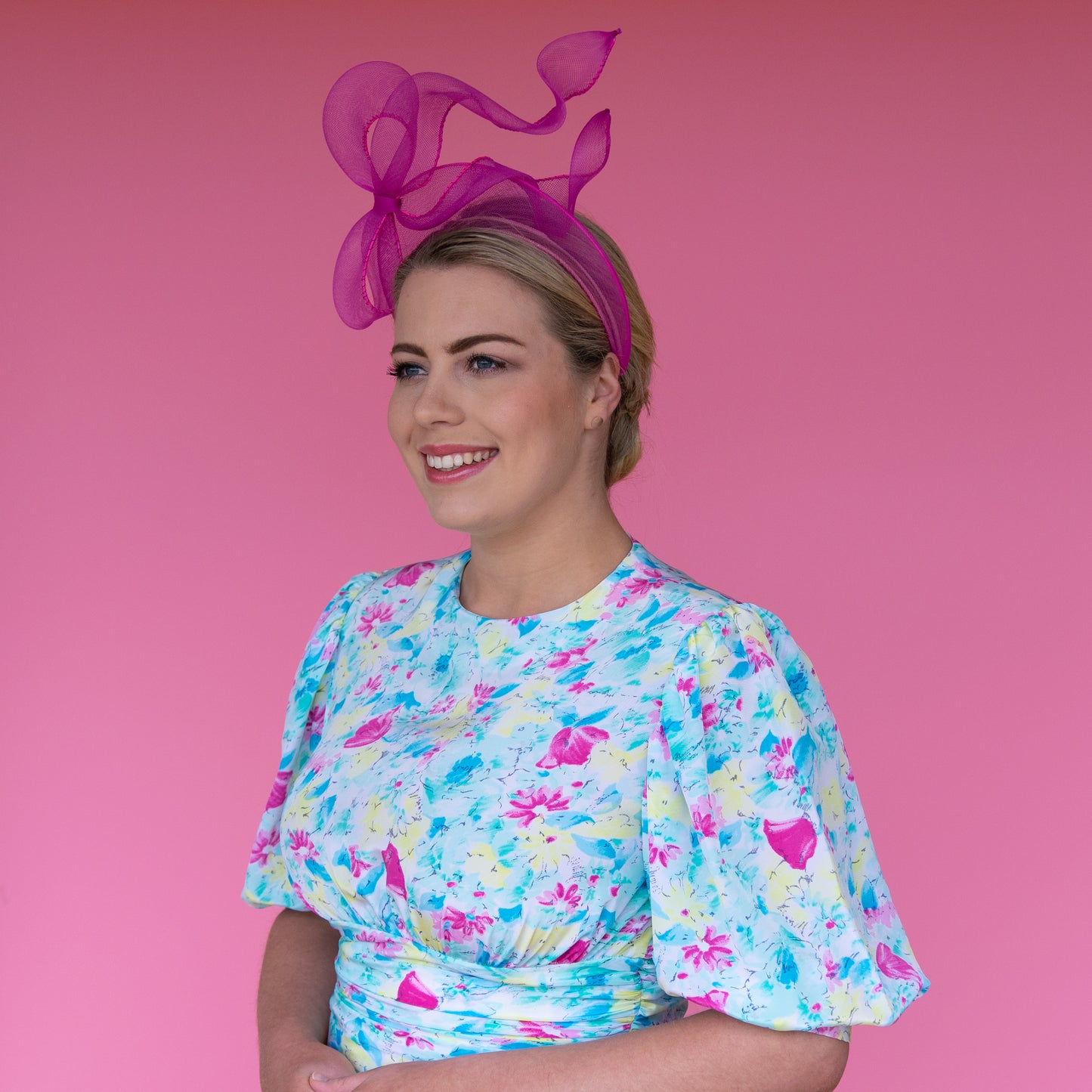 Oxley Bow Halo Headband in Pink