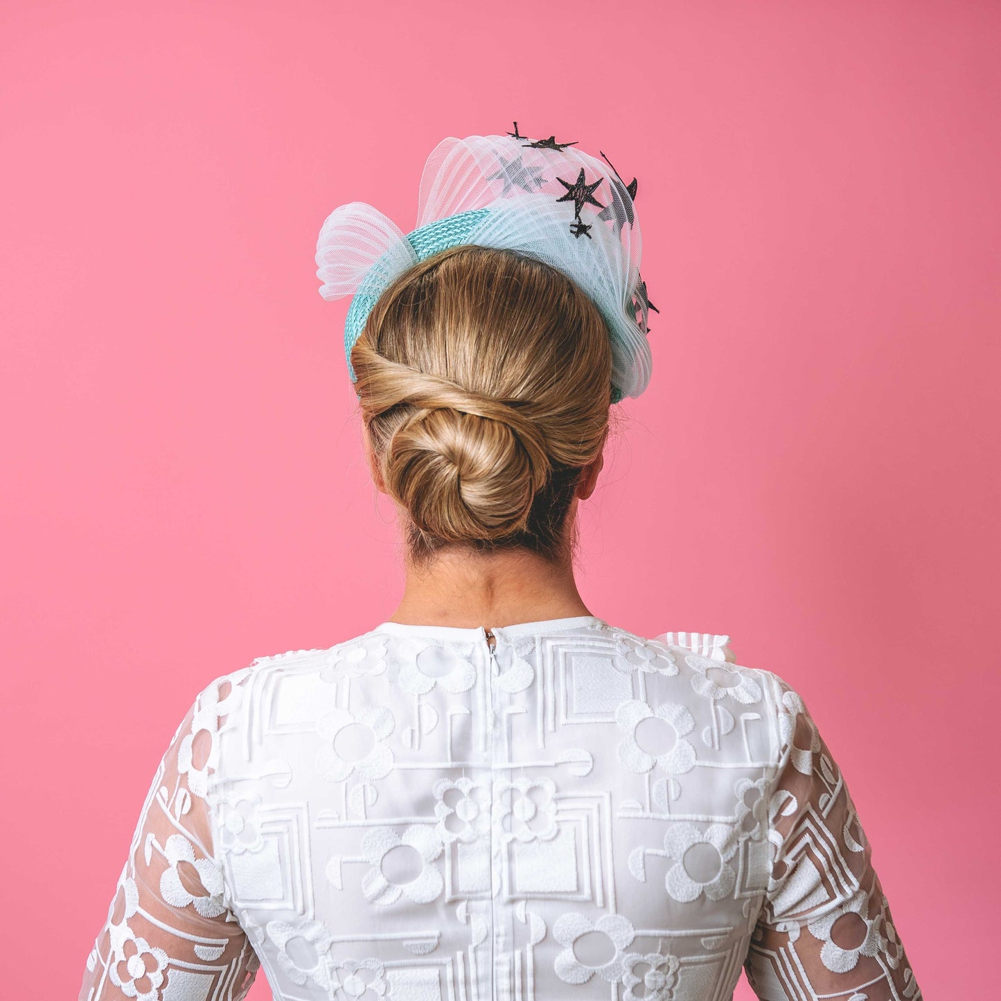 Zimmi headband in straw with star trim