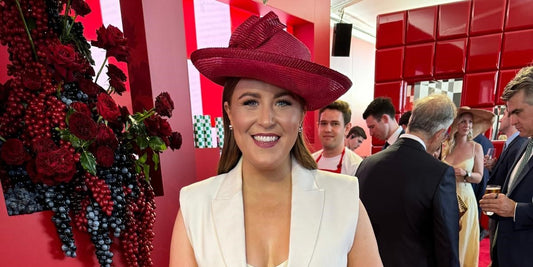 Steph Anderson for Channel 9 on Melbourne Cup Day