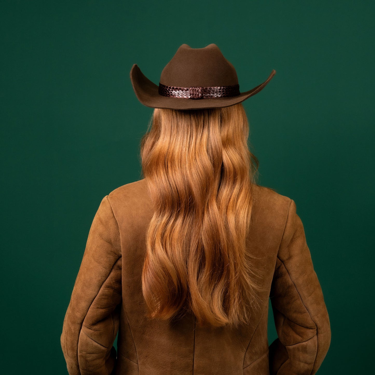 Buckland Brown Western Style Felt Hat with plait trim Winter Racewear Hat