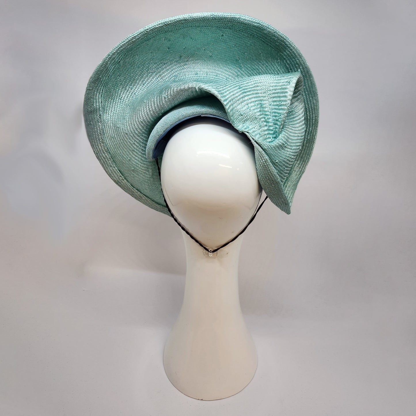 Calla Bloom draped mint parisial headpiece