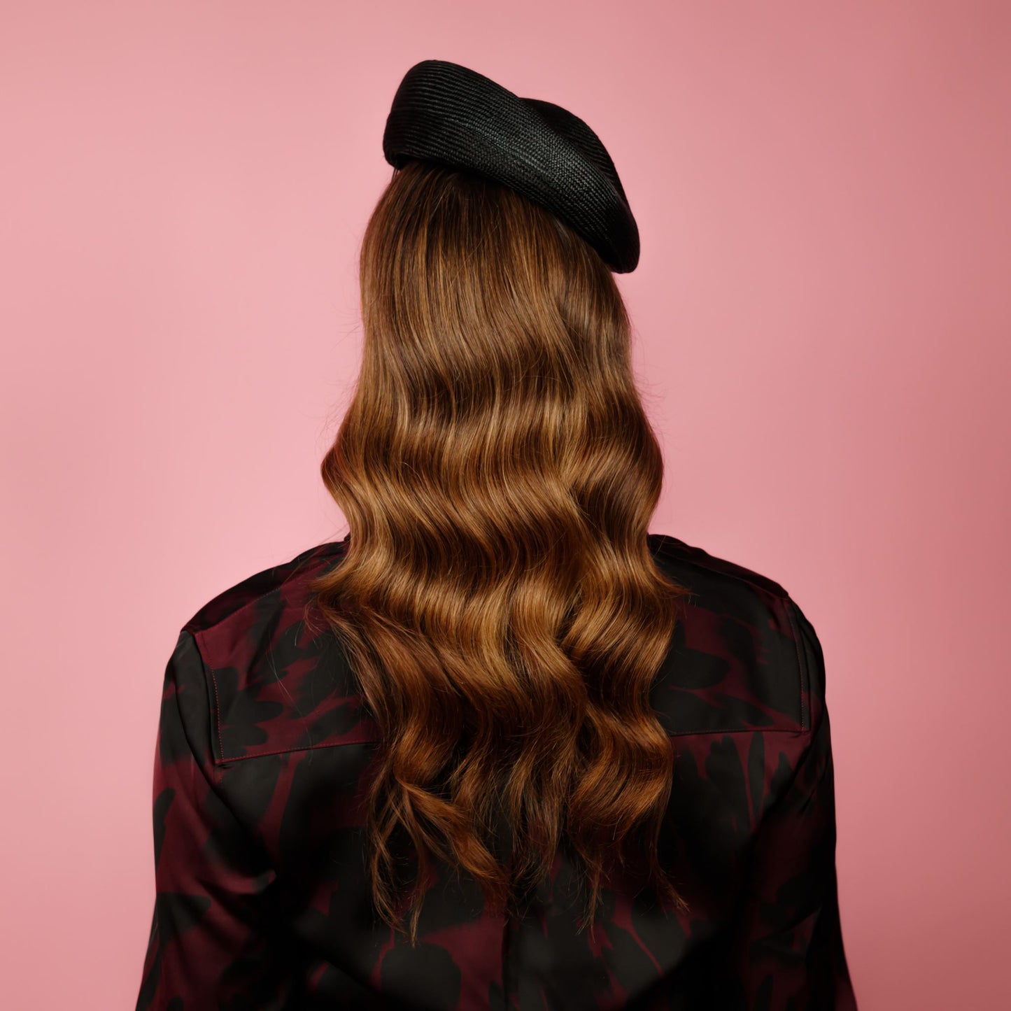 Francesca shaped beret in black straw