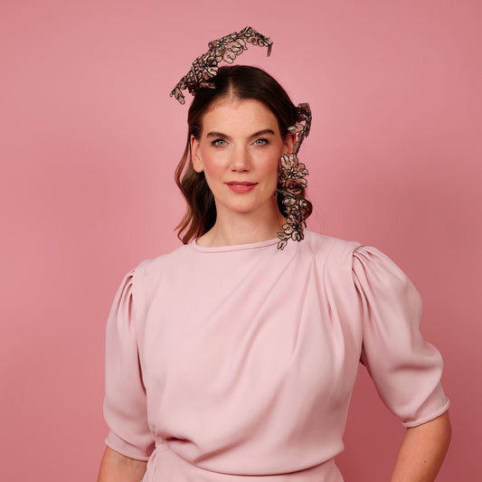 Lumie lace sculpted headpiece
