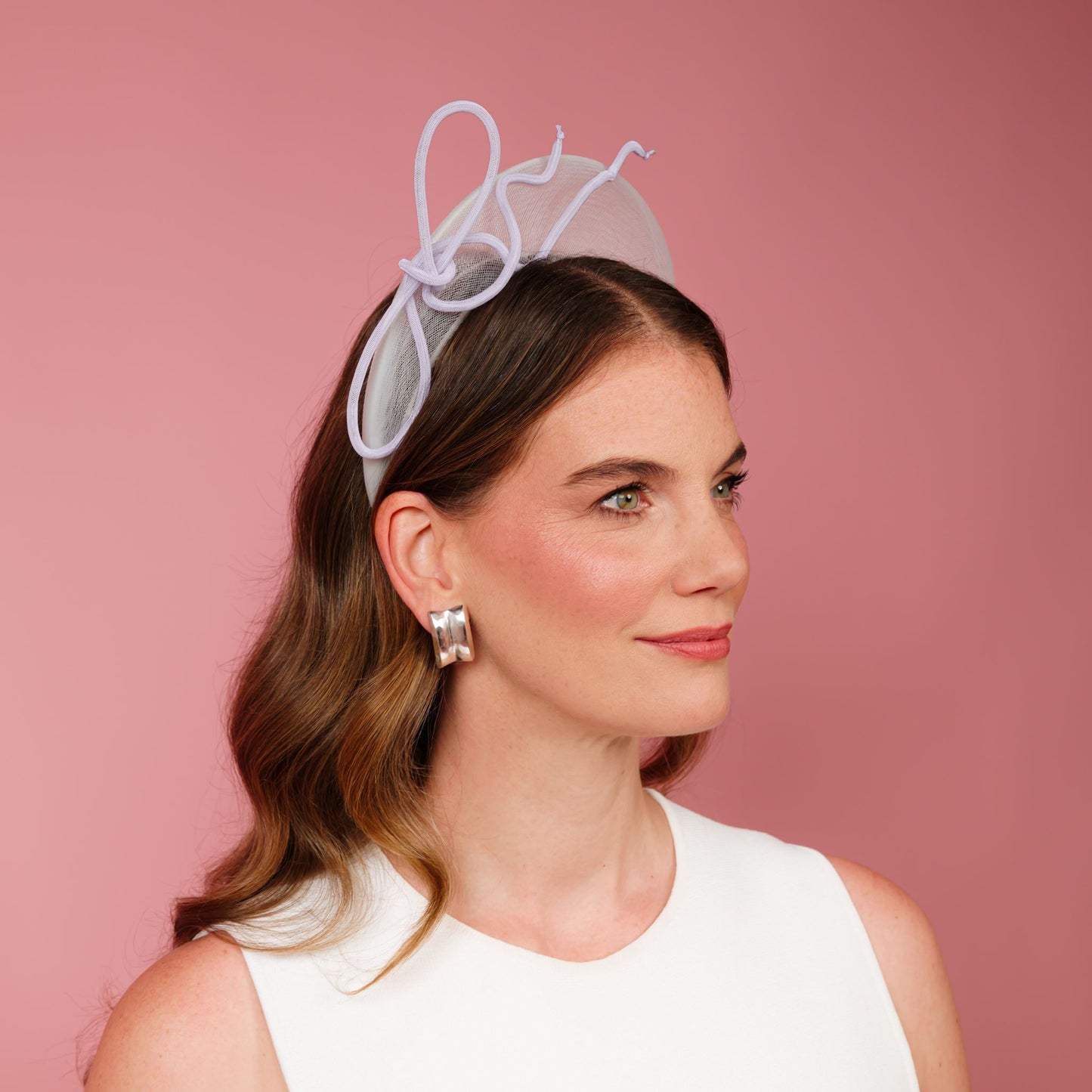Lyra Halo with Floating Crinoline Bow
