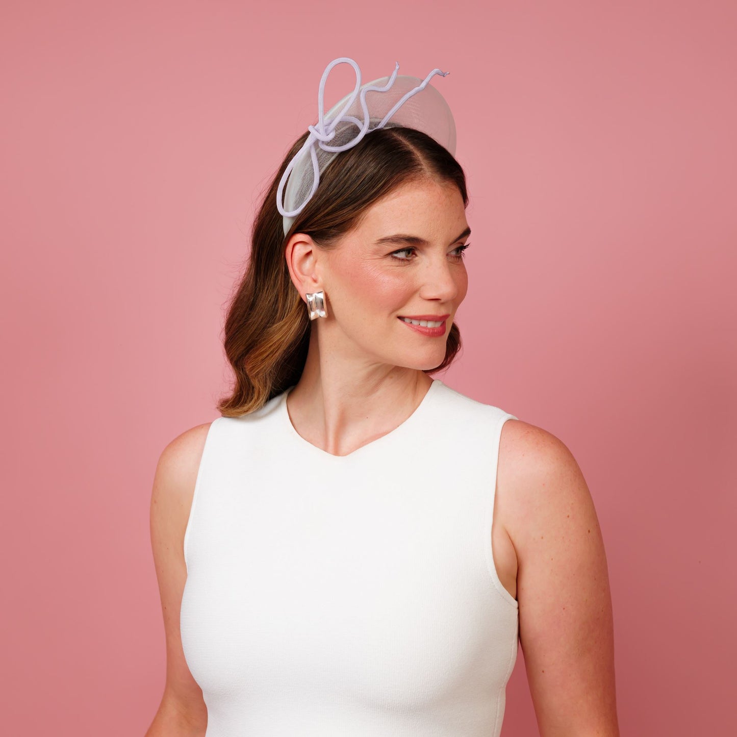 Lyra Halo with Floating Crinoline Bow
