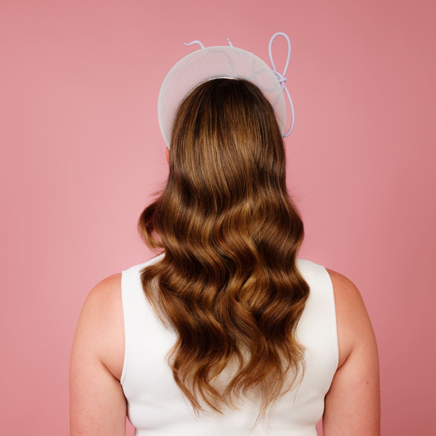 Lyra Halo with Floating Crinoline Bow