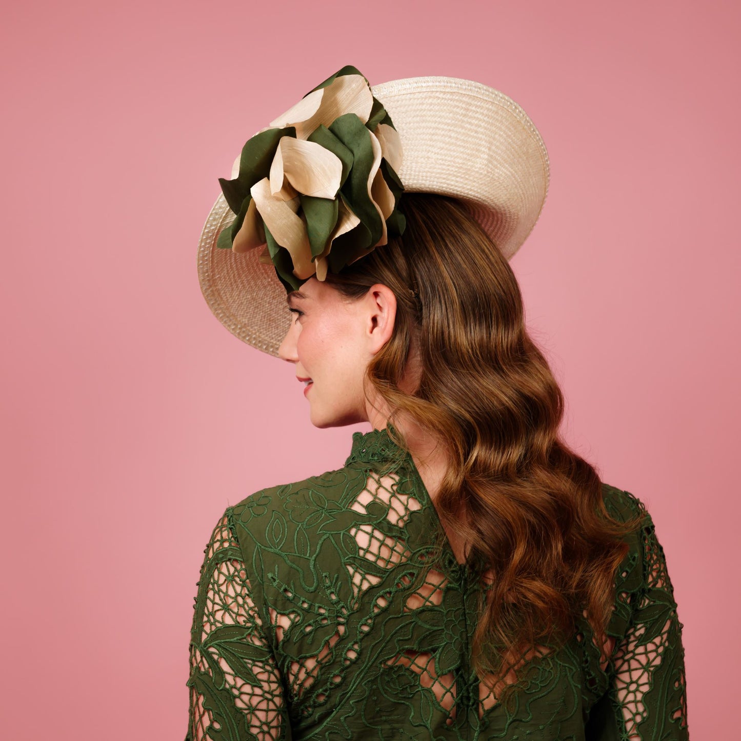 Madeline Saucer in cream with olive
