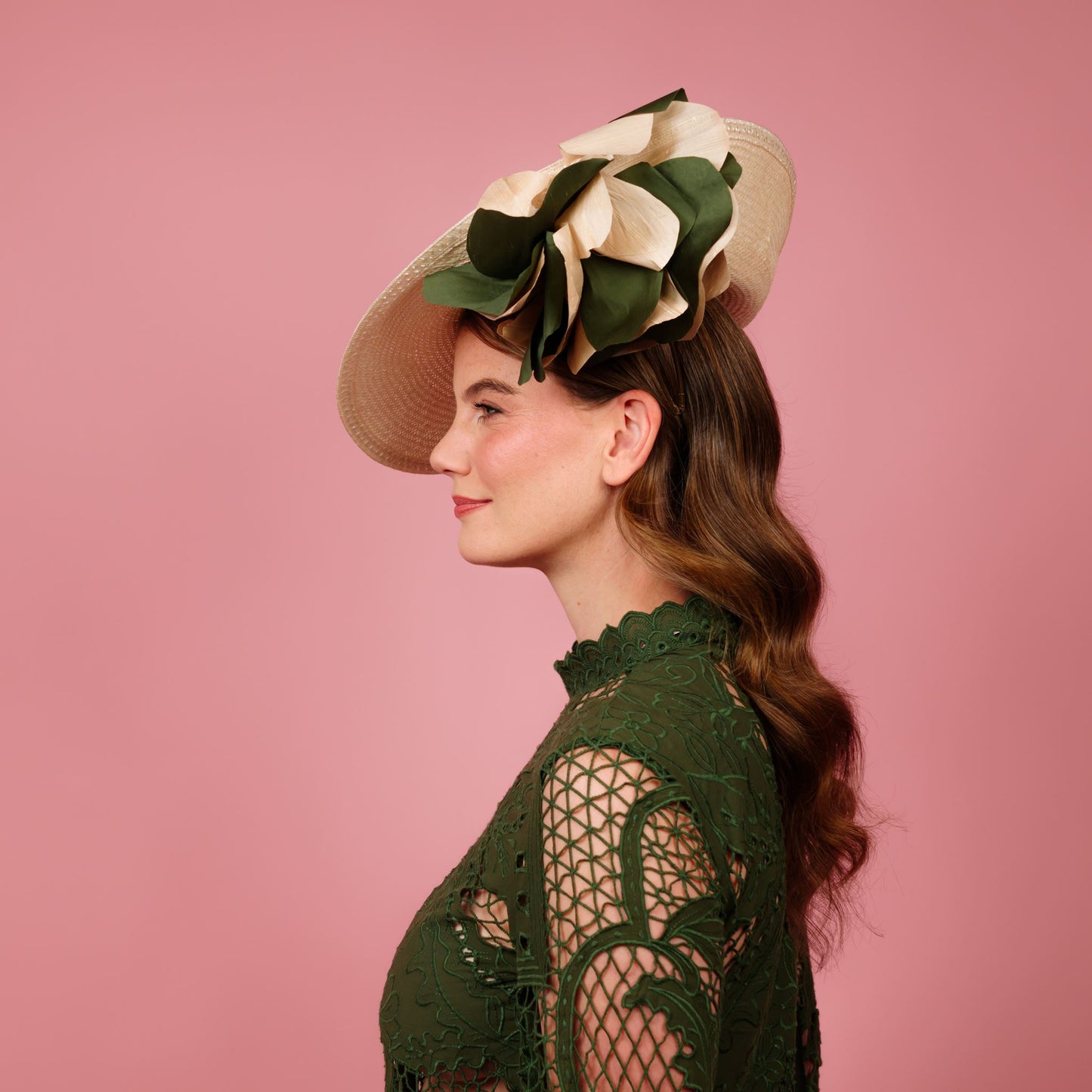 Madeline Saucer in cream with olive
