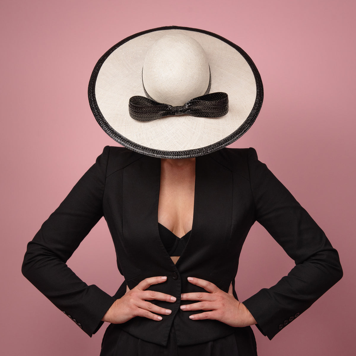 Moloney Downturned Dior Brim Hat with Round Crown in Cream 