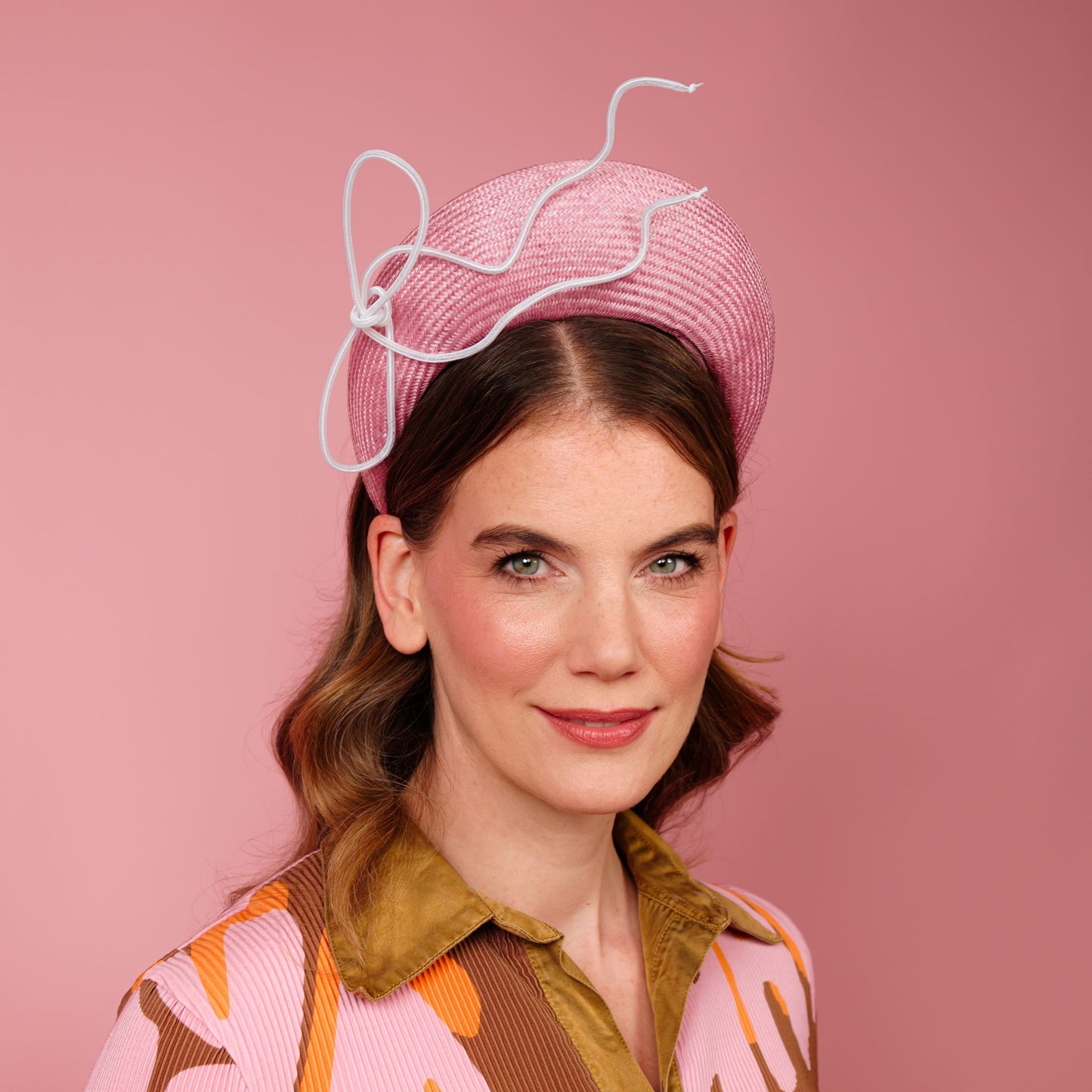 Venus Straw Halo with Floating Crinoline Bow