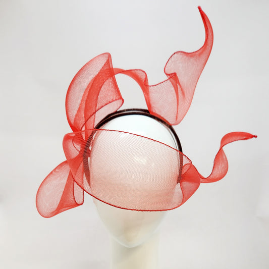 Downie Bow with Headband in Red