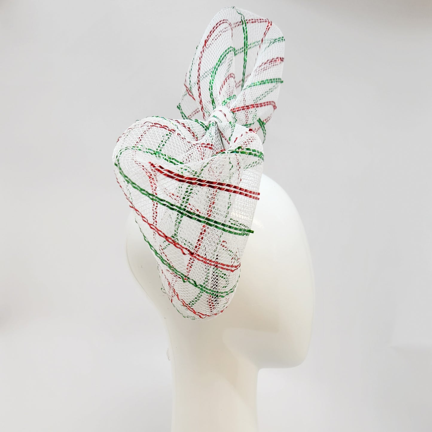 Peppermint Candy Cane Large Bow Headband