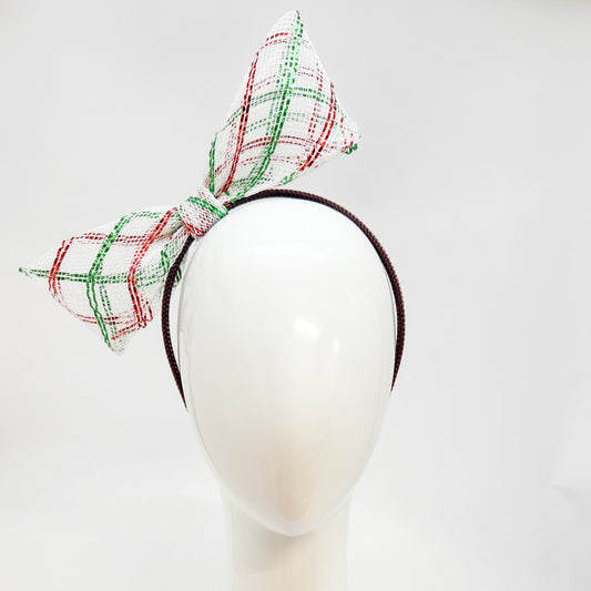 Peppermint Candy Cane Small Bow Headband