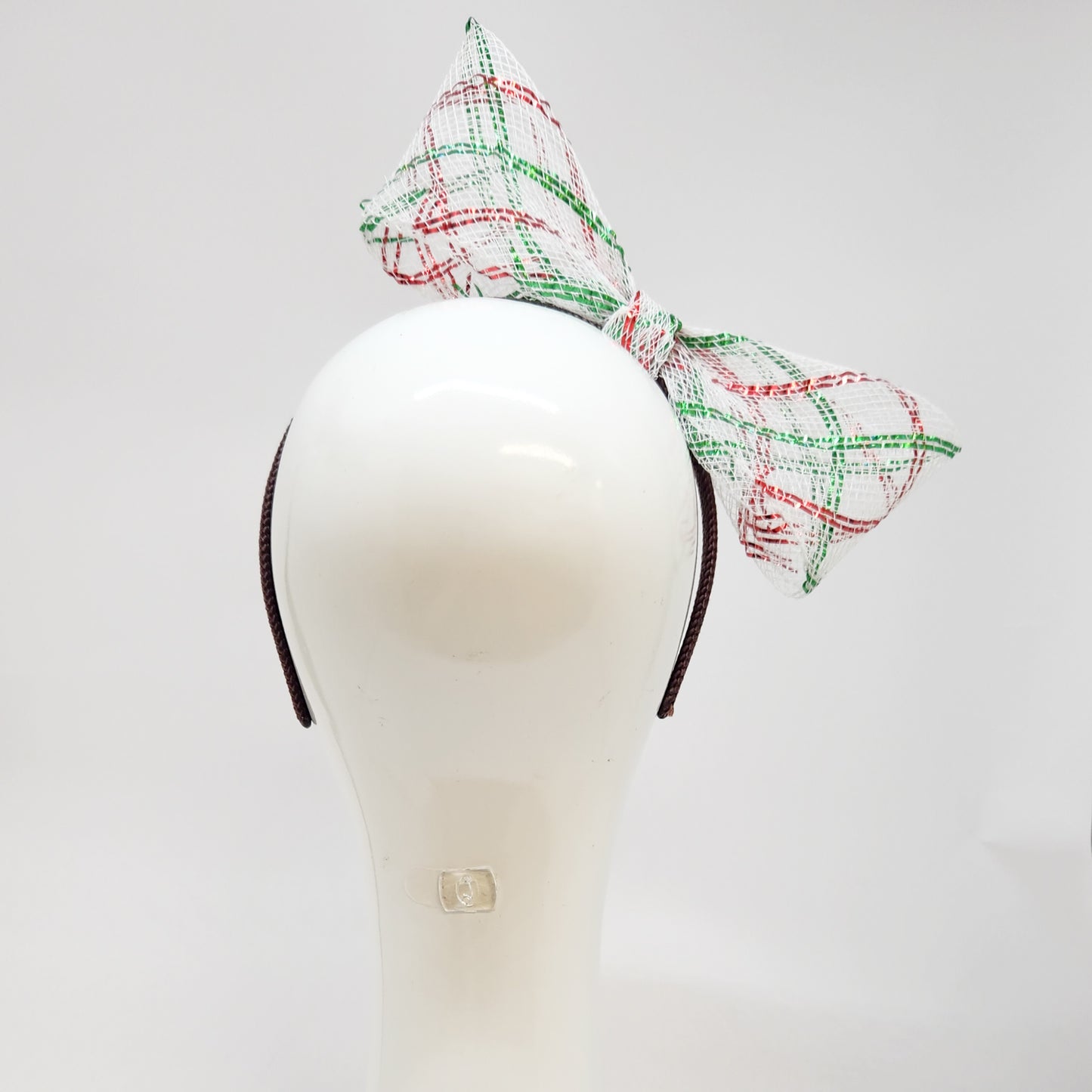 Peppermint Candy Cane Small Bow Headband